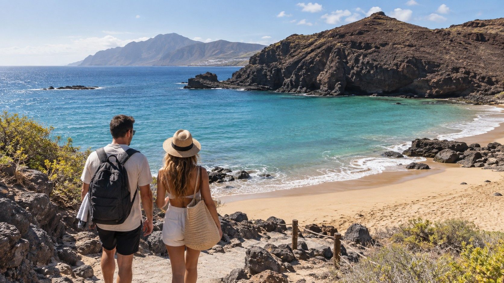 Tenerife beach day by the Atlantic